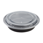 Food Container, 48 Oz, Black, Polypropylene, With Lids, (150/Case) Karat IM-FC4048B