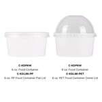 Food Container, 6 oz, White, Paper, (1,000/Case), Karat C-KDP6W