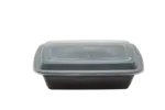 Food Container, 8" X 6" X 12", 38 Oz, Rectangle, Microwave, With Lids, 150 Sets, Arvesta MWCRT-38