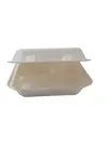 Food Container, 9", Bamboo Fiber, Clamshell, 3-Compartements,, 200/Case, Arvesta HL-99-3
