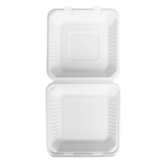 Food Container, 9" x 9", 1 Compartment, Bamboo Fiber, Compostable, (200/Case) Karat KE-BHC99-1C