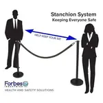Forbes Industries 2758R-6-BK Crowd Control Stanchion Rope