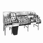 Glastender ALL-66D Underbar Ice Bin/Cocktail Station, Blender Station