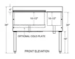 Glastender C-CBA-36L Underbar Ice Bin/Cocktail Station, Bottle Well Bin