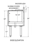 Glastender C-CBA-36L-CP10-ED Underbar Ice Bin/Cocktail Station, Bottle Well Bin