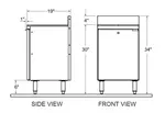 Glastender C-DBCA-12-LD Underbar Workboard, Storage Cabinet