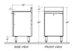 Glastender C-DBCA-18 Underbar Workboard, Storage Cabinet