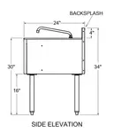 Glastender C-DSB-24 Underbar Sink Units