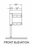 Glastender C-DW-15L Underbar Add-On Unit