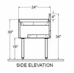 Glastender C-DW-15L Underbar Add-On Unit