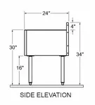 Glastender C-DW-15R Underbar Add-On Unit