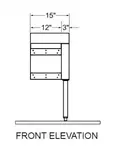 Glastender C-DW-15R Underbar Add-On Unit