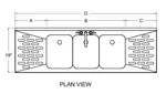 Glastender C-FSA-84 Underbar Sink Units