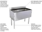 Glastender C-IBA-36-CP10 Underbar Ice Bin/Cocktail Unit