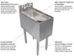 Glastender C-MRS-12 Underbar Sink Units