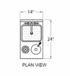 Glastender C-MTS-14 Underbar Sink Units