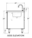 Glastender C-SC-12 Underbar Waste Cabinet, Wet & Dry