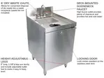 Glastender C-SC-18 Underbar Waste Cabinet, Wet & Dry