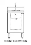 Glastender C-SC-18-LD Underbar Waste Cabinet, Wet & Dry