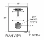 Glastender C-SC-18-LD Underbar Waste Cabinet, Wet & Dry