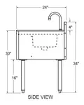 Glastender C-SWB-12 Underbar Sink Units