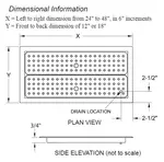 Glastender DI-DP12X24 Drip Tray Trough, Beverage