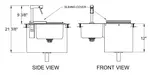 Glastender DI-IW24 Ice & Water Unit, Drop-In