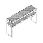 Glastender DOS/SS-42 Overshelf, Table-Mounted