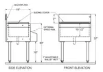 Glastender IBA-36-CP10-ED Underbar Ice Bin/Cocktail Unit