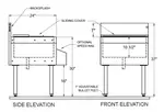 Glastender IBB-48 Underbar Ice Bin/Cocktail Unit