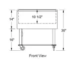 Glastender IBM-18X30 Underbar Beer Bin, Ice Cooled