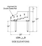 Glastender LDA-12D Underbar Bottle Storage Display Unit