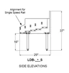 Glastender LDB-12S Underbar Bottle Storage Display Unit