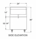 Glastender MIB-36-H Underbar Beer Bin, Ice Cooled