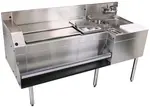 Glastender MXS60-CP10 Underbar Ice Bin/Cocktail Station, Sink Combo