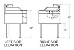 Glastender MXS60-CP10 Underbar Ice Bin/Cocktail Station, Sink Combo