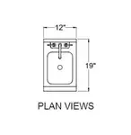 Glastender SWA-12 Underbar Waste Cabinet, Wet & Dry