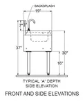 Glastender SWA-18 Underbar Waste Cabinet, Wet & Dry