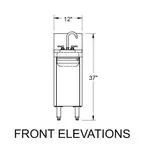 Glastender SWB-12-C Underbar Waste Cabinet, Wet & Dry