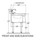 Glastender SWB-18 Underbar Waste Cabinet, Wet & Dry