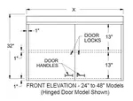 Glastender WCH24 Cabinet, Wall-Mounted