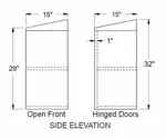 Glastender WCH24 Cabinet, Wall-Mounted