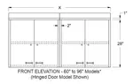 Glastender WCH24 Cabinet, Wall-Mounted