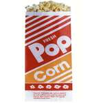GOLD MEDAL Popcorn Bags, 0.6 oz, White/Red/Orange, Paper, Disposable, (1000/Case) Gold Medal 2052