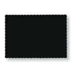 GRAPHIC MANAGEMENT Placemats, 10"x14", Black, Paper, Scalloped Edge, (1000/Pack) Graphic Management SML310551