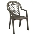 Grosfillex US413137 Chair, Armchair, Stacking, Outdoor