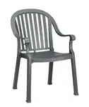 Grosfillex US496502 Chair, Armchair, Stacking, Outdoor
