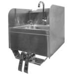 GSW INC Hand Sink, 4"X10", Stainless Steel, Wall Mount, Knee Valve Operated, GSW INC HS-1615KSSG
