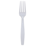 Heavy Weight Fork, 7", White, Plastic, Karat U2020W