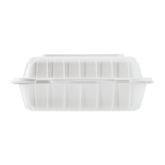 Hinge Container, 8x8,1 Compartment, White, (200/Case),  KE-HC88MFPP-1CW